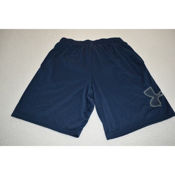 Under Armour Gym Shorts Mens Size Large With Pockets Performance Blue Basketball - Picture 4 of 4